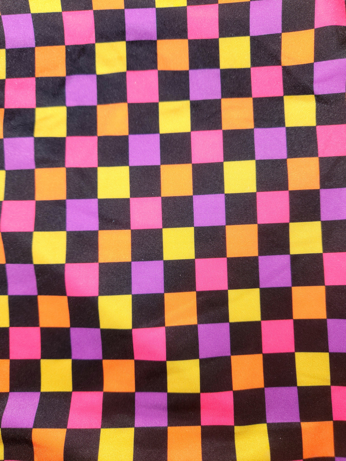 Neon Checkered Tail Bag