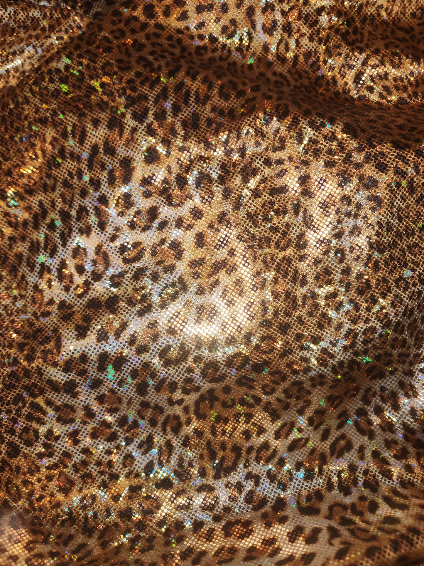 Brown Cheetah Tail Bag Holographic