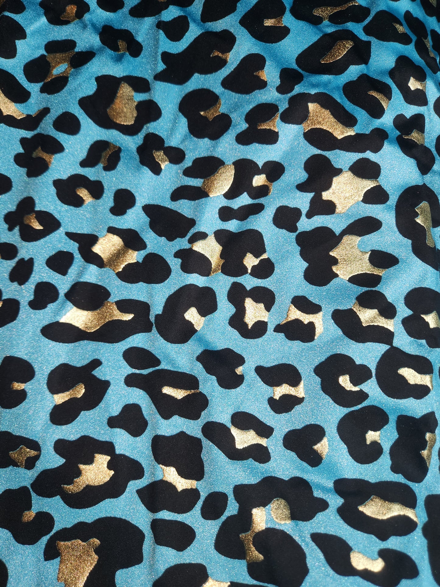 Blue Gold Cheetah Tail Bag