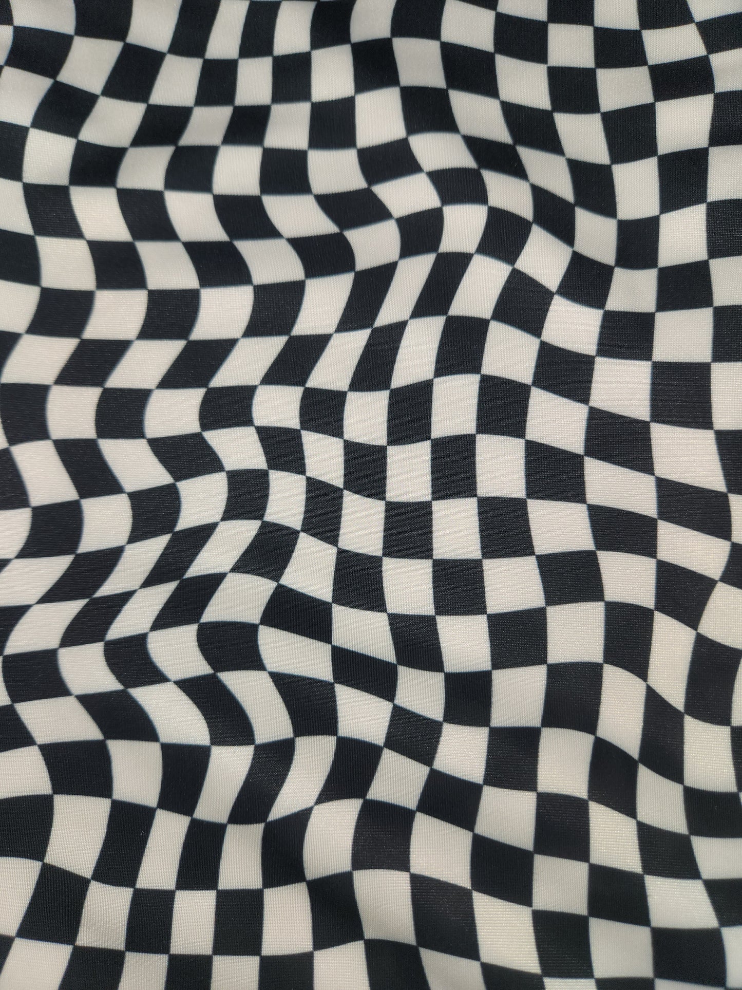 Black Check Swirl Tail Bag