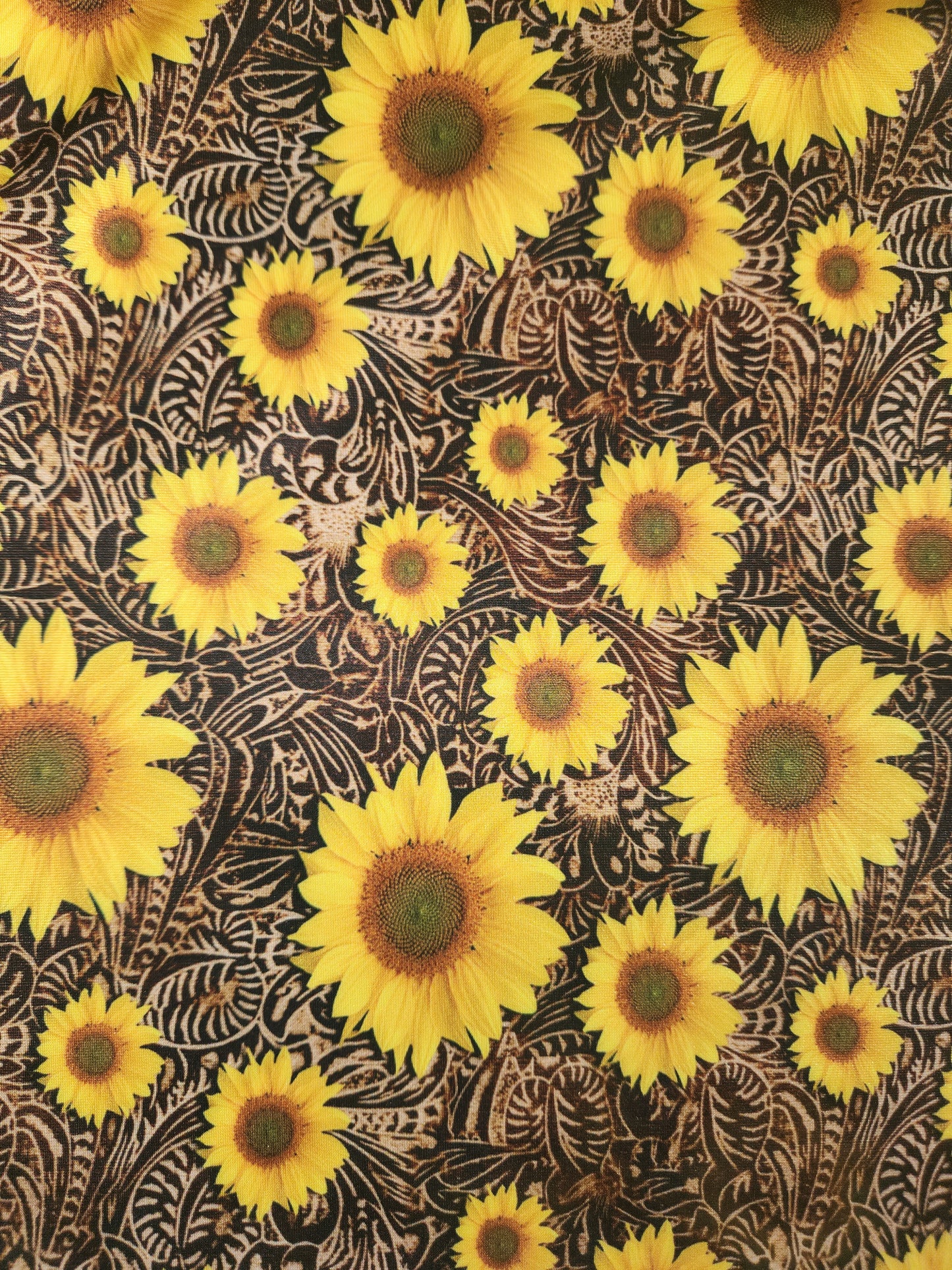 Sunflower Faux Leather Tool Tail Bag