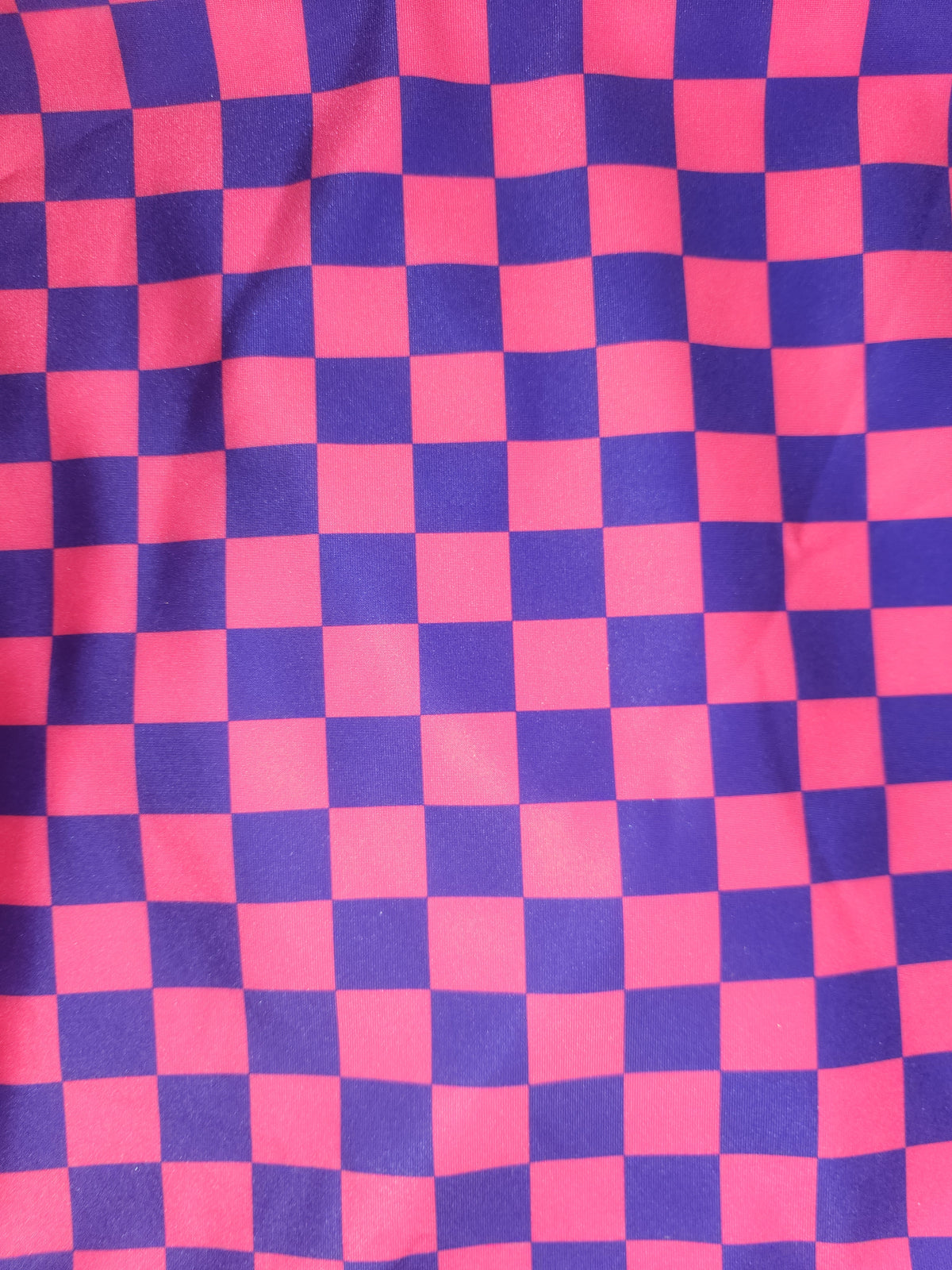 Pink Blue Checker Tail Bag