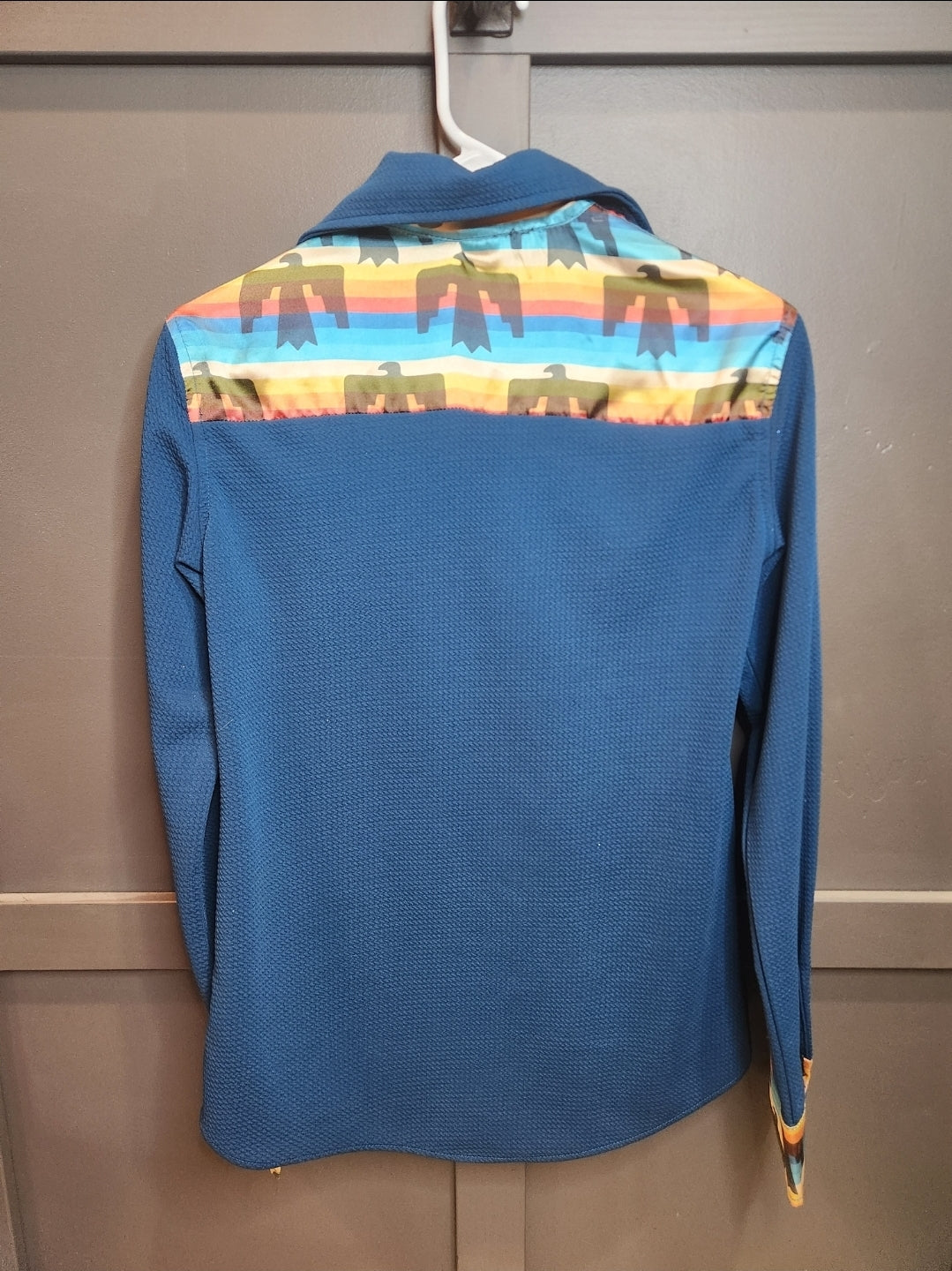 Navy Thunderbird Rodeo Shirt
Size Small