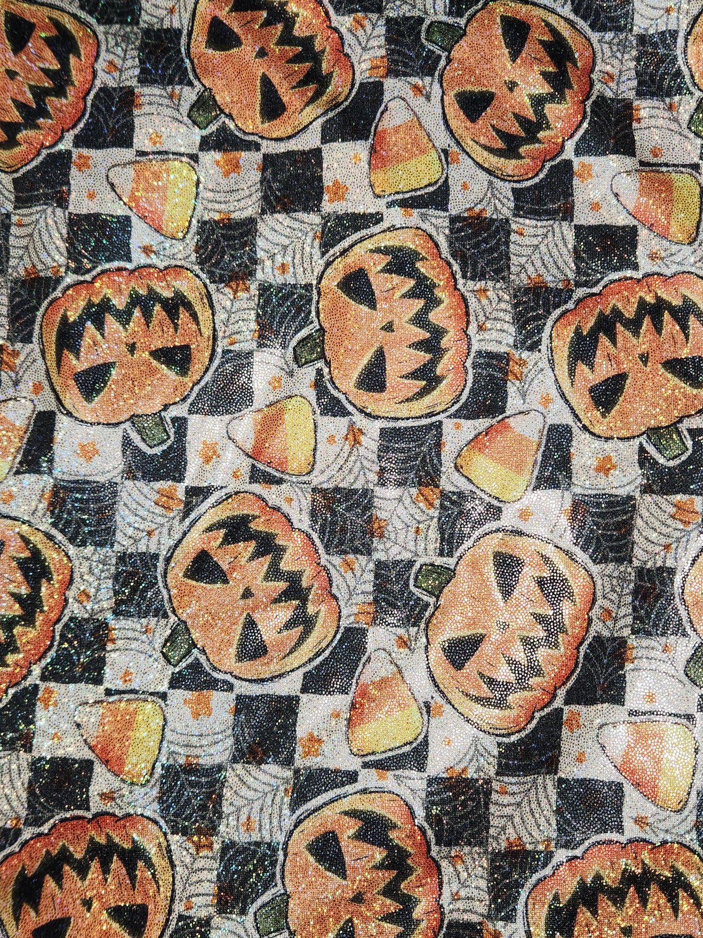 Pumpkin Jack O Lantern Holographic Tail Bag