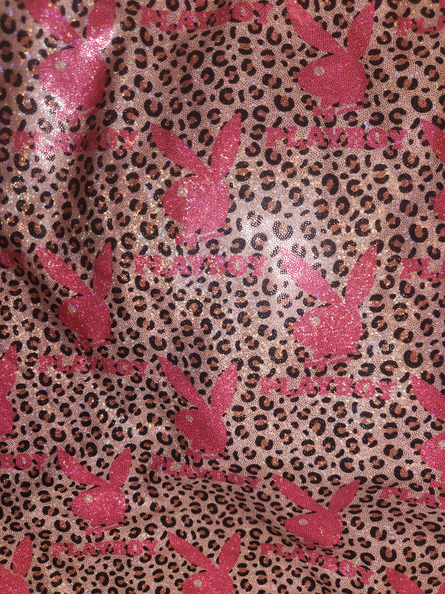 Pink Bunny Cheetah Tail Bag Holographic