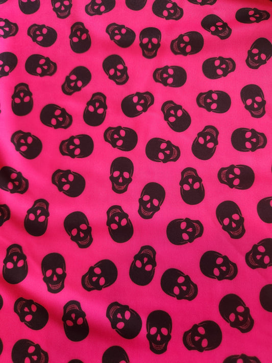Hot Pink Skulls Tail Bag