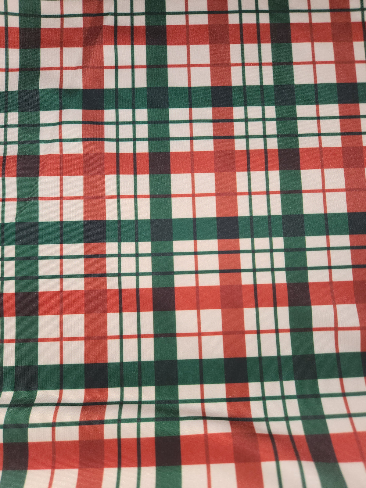 Red Green White Plaid Tail Bag