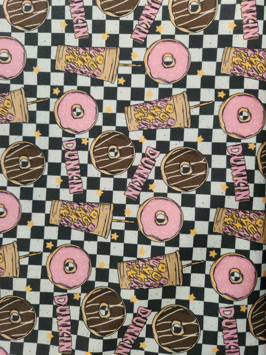 Checker Donut & Coffee Tail Bag Sideways