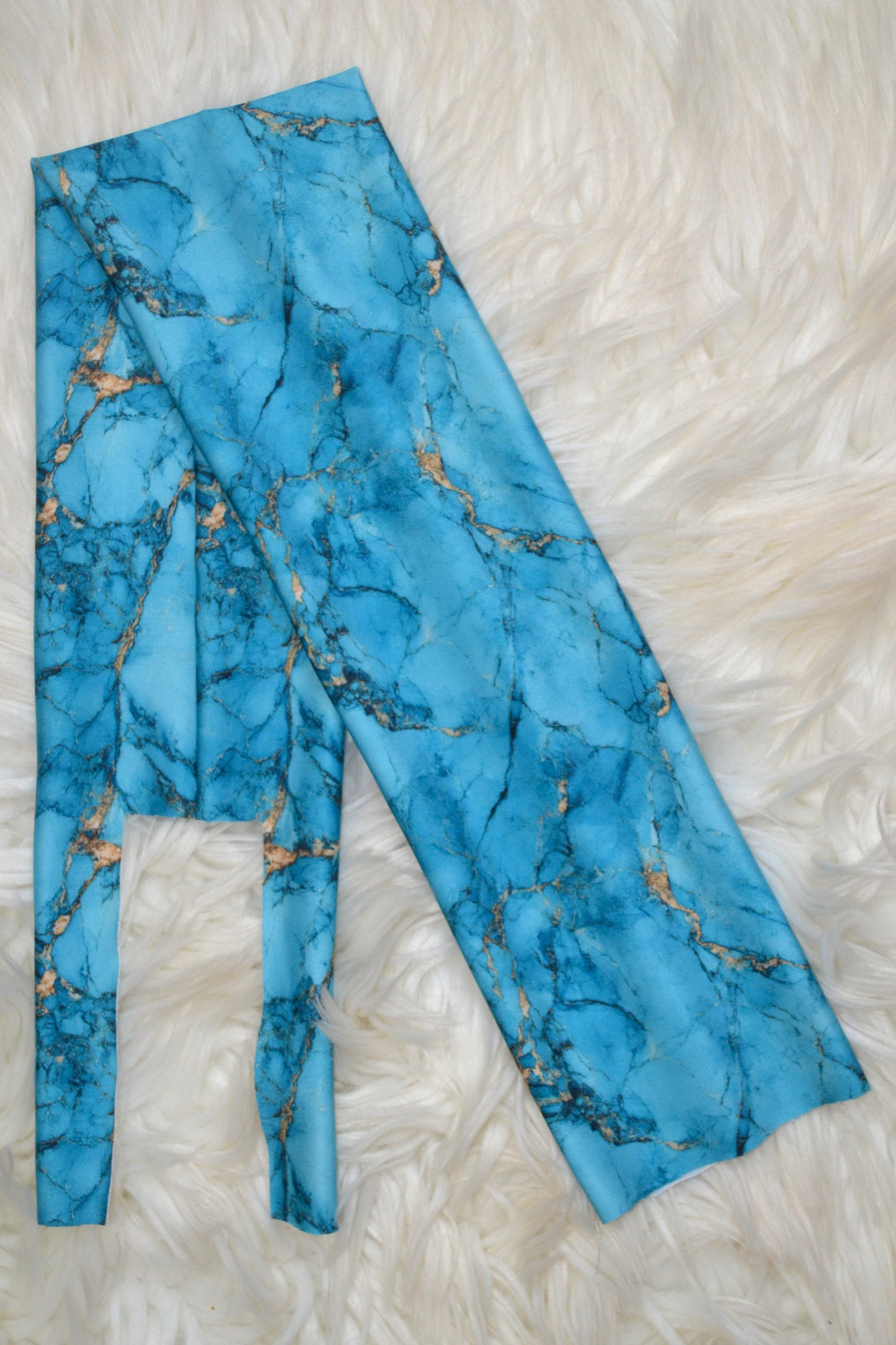 Turquoise Marble Gold Tail Bag