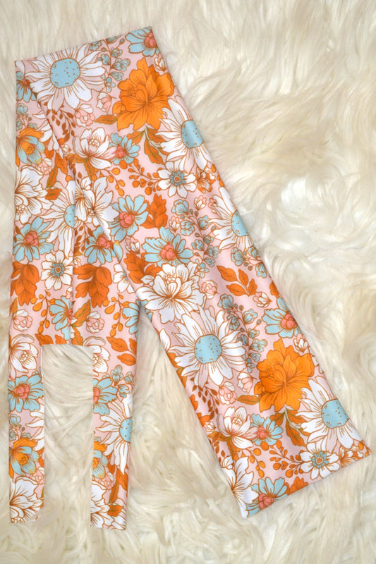 Teal Rust Flower Tail Bag