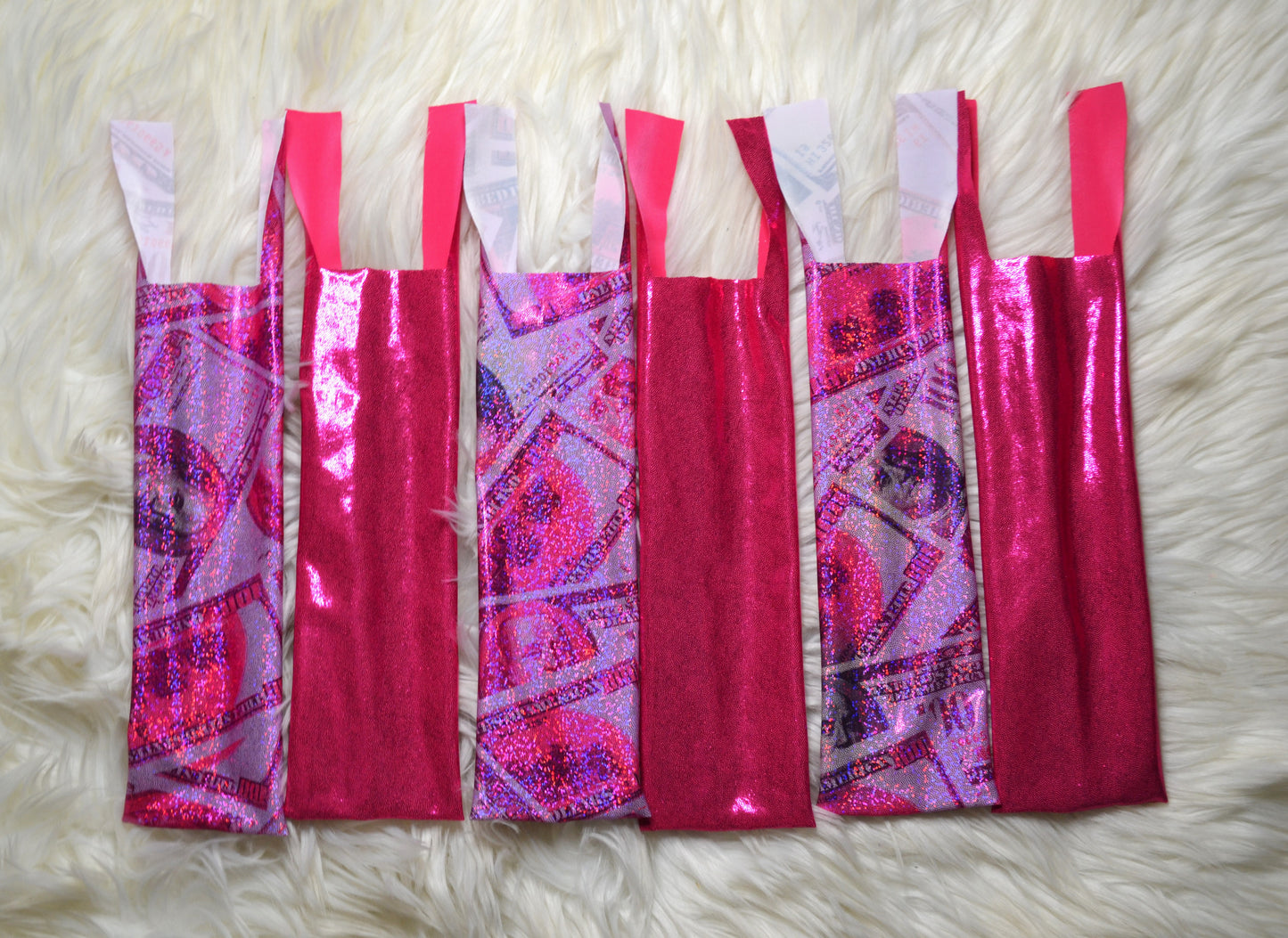 Pink Money and Pink Sparkle Shimmer Mane Bags Set of 6