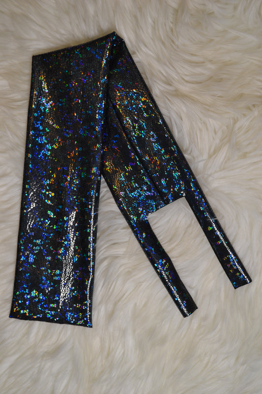 Black Holographic Tail Bag