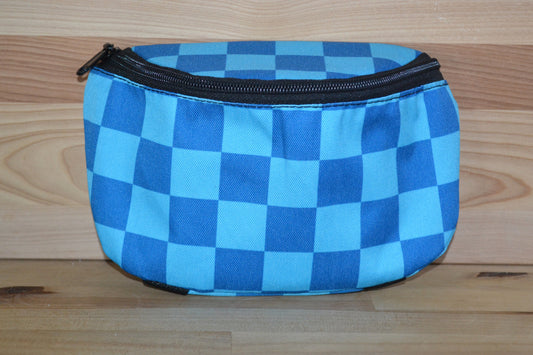 Teal Checker Saddle Bag