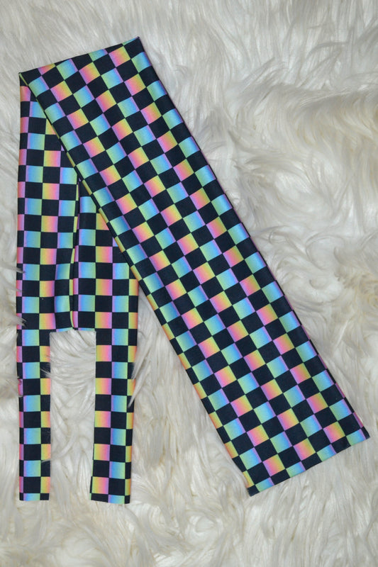 Rainbow Checker Tail Bag