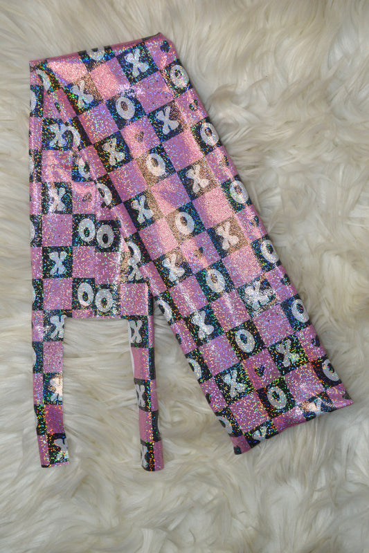 XOXO Checkered Tail Bag Holographic