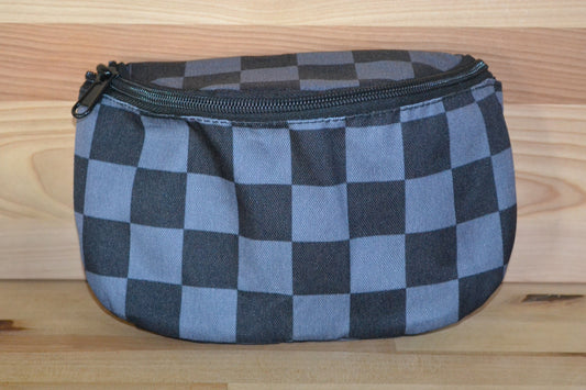 Black Checker Saddle Bag