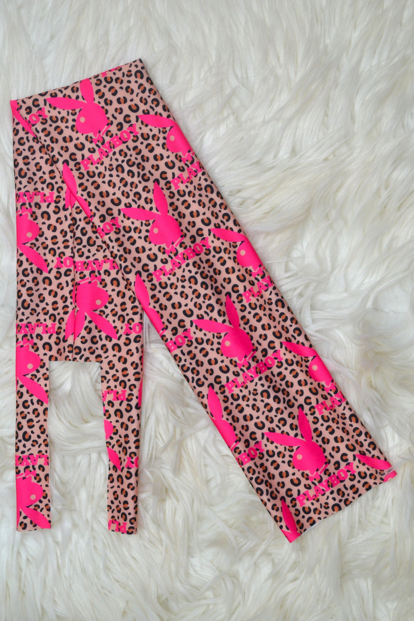 Pink Cheetah Bunny Tail Bag