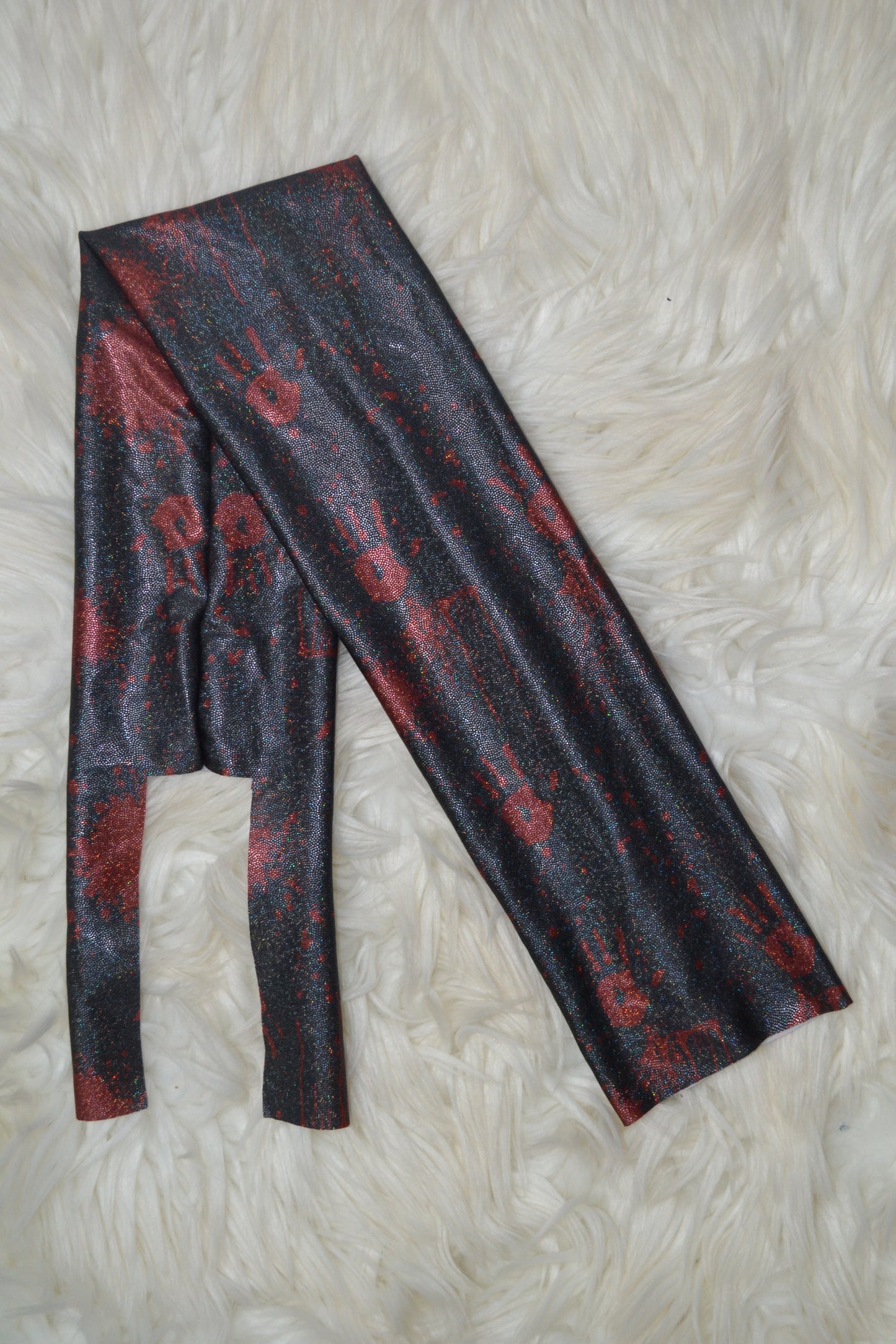 Gray Blood Hands Holographic Tail Bag