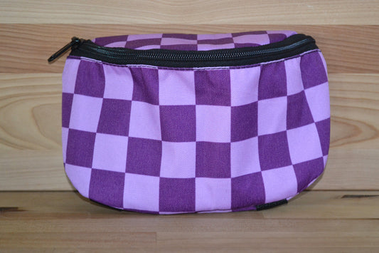 Purple Check Saddle Bag
