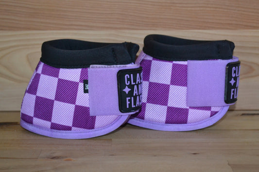 Purple Check Bell Boots