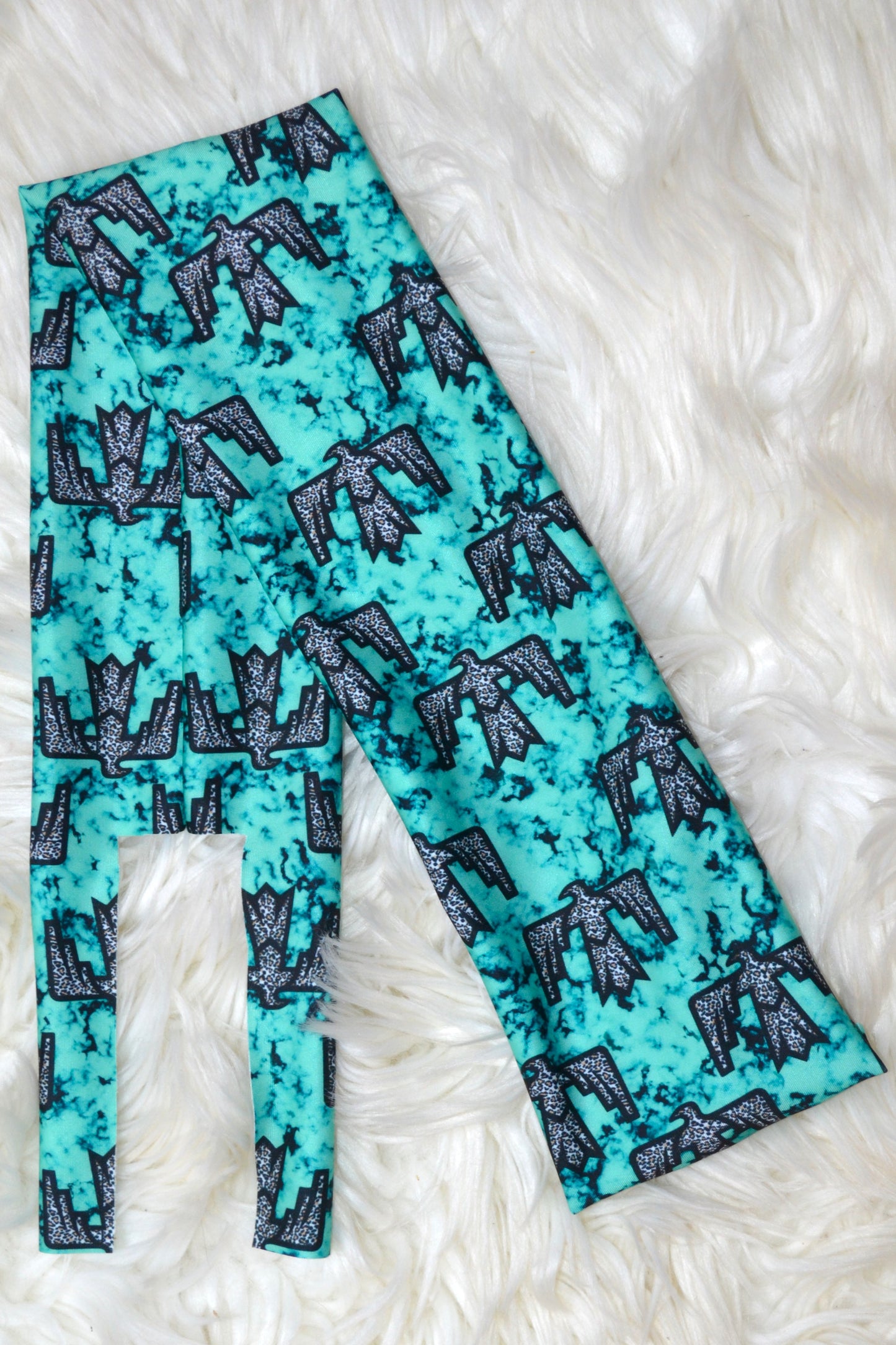 Turquoise Marble Thunderbird Tail Bag
