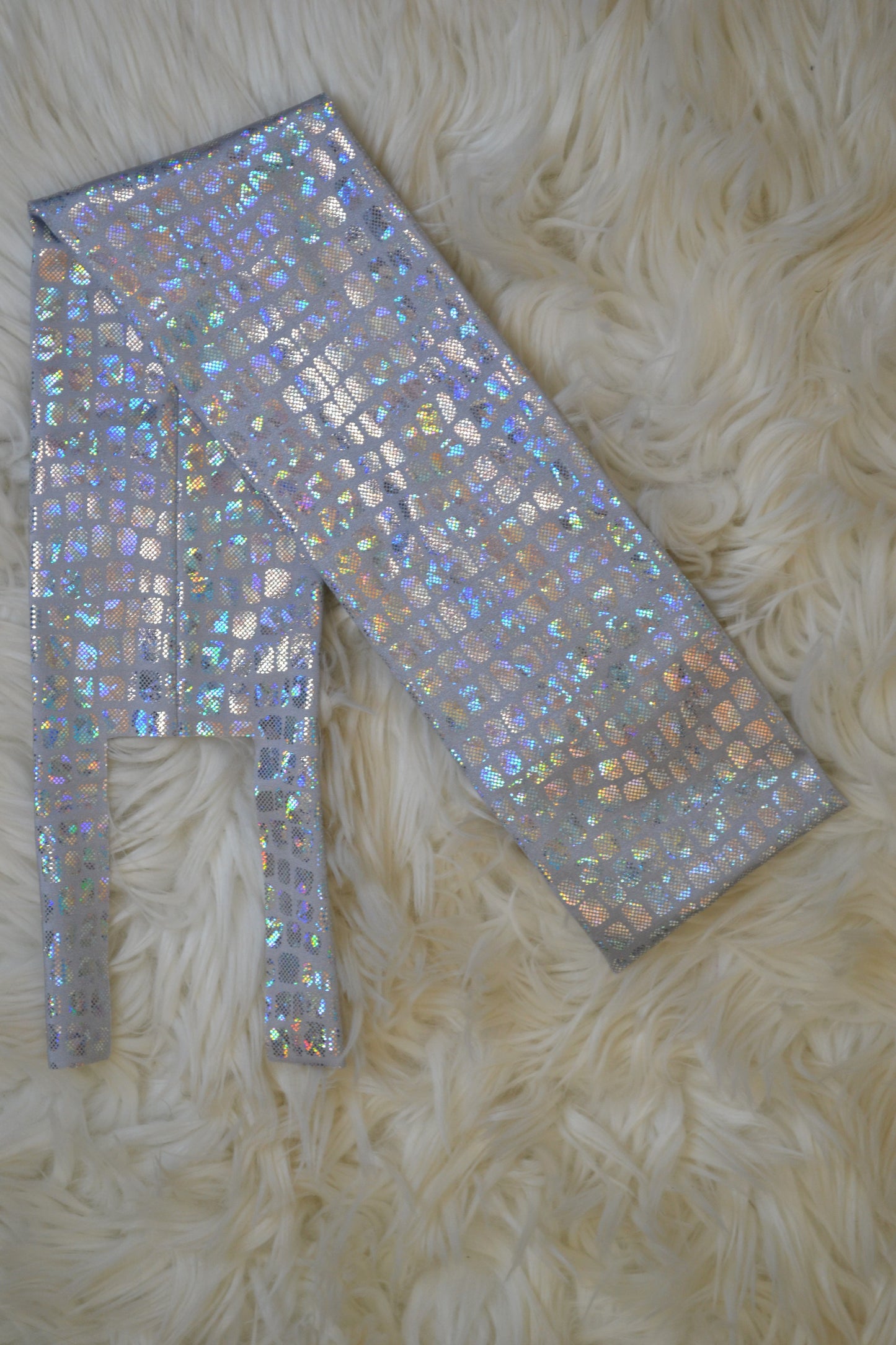 White Gator Holographic Tail Bag