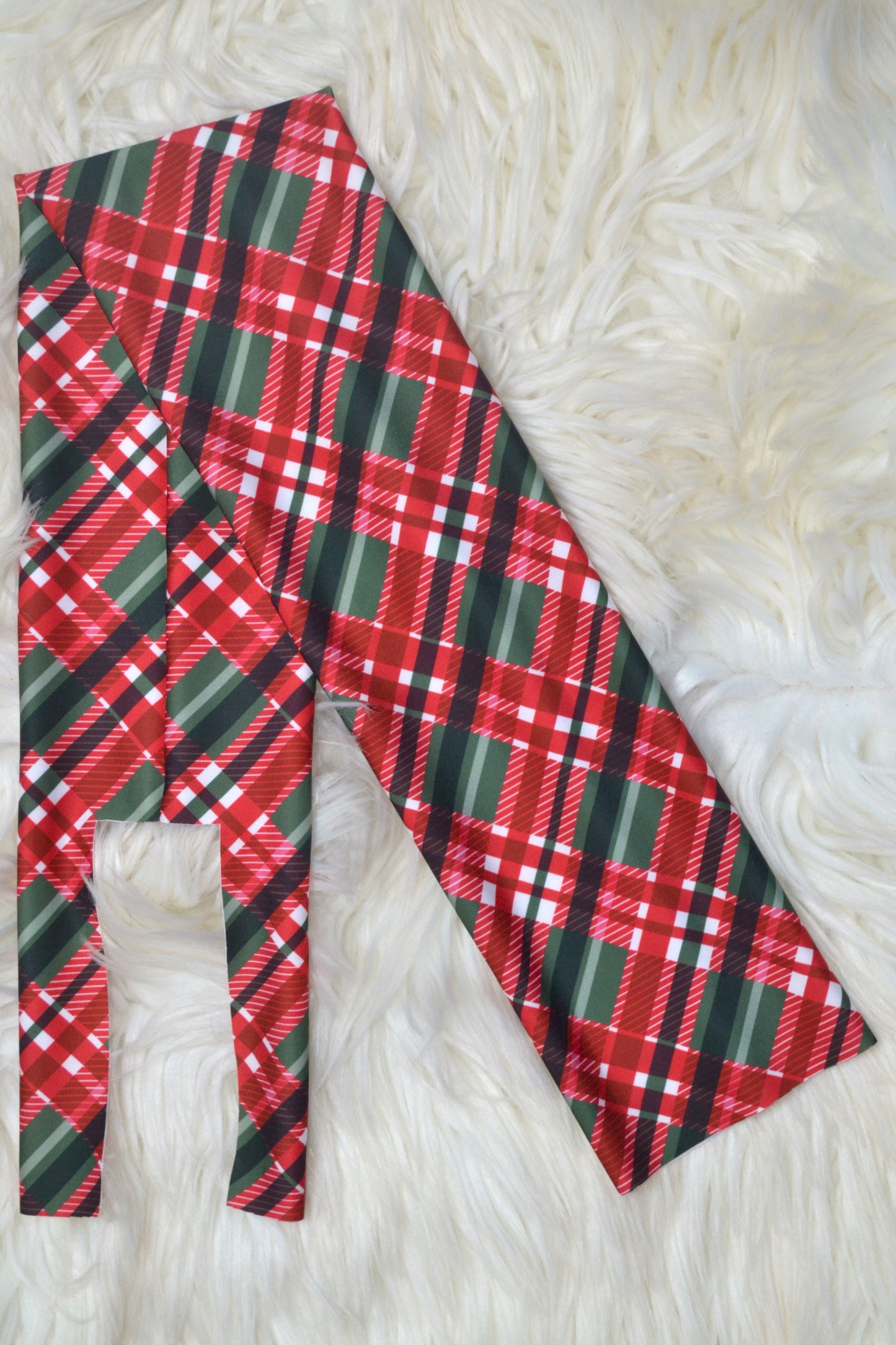 Red Green Plaid Tail Bag