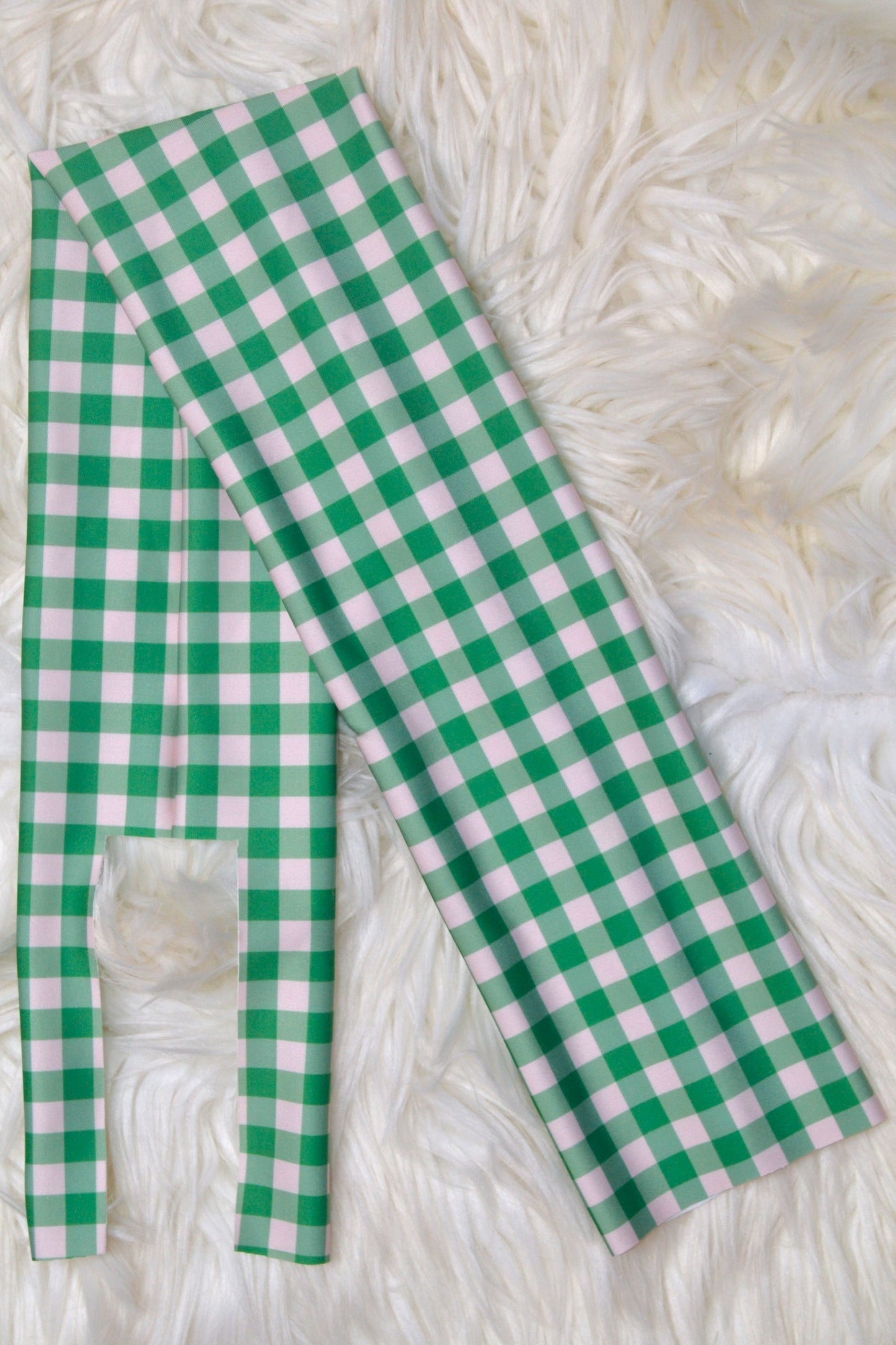 Green Gingham Tail Bag