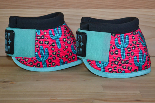 Pink Cactus Cheetah Bell Boots