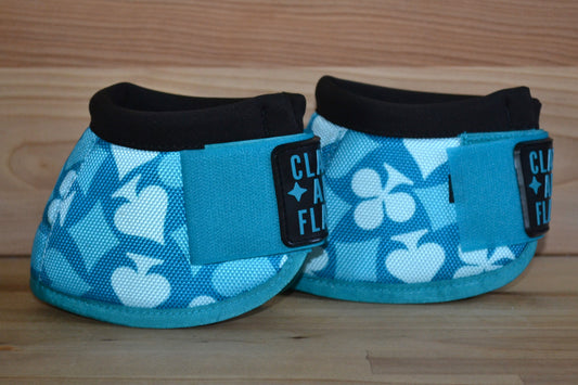 Teal Gambler Bell Boots
