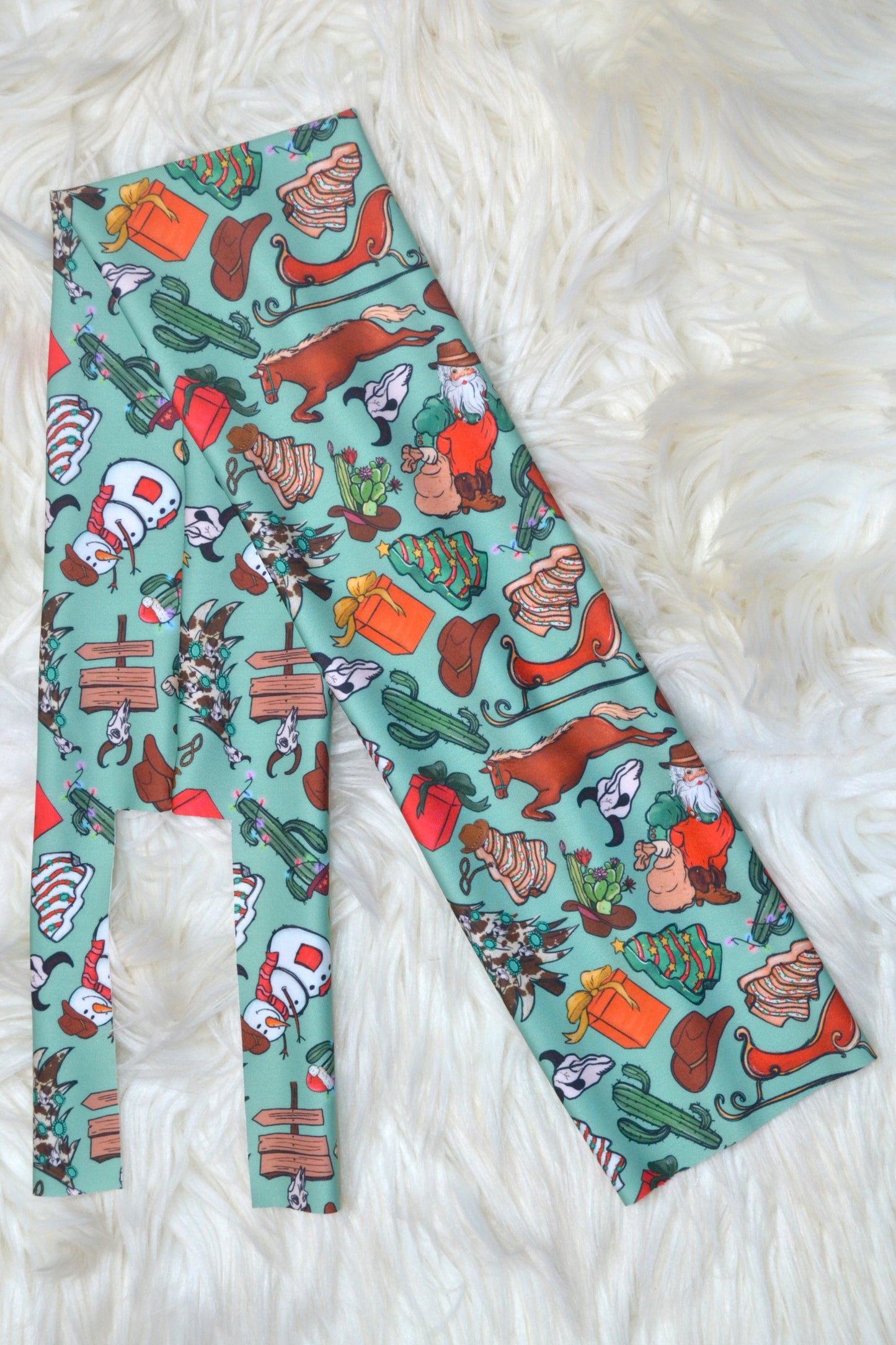 Christmas Santa and Horses Tail Bag