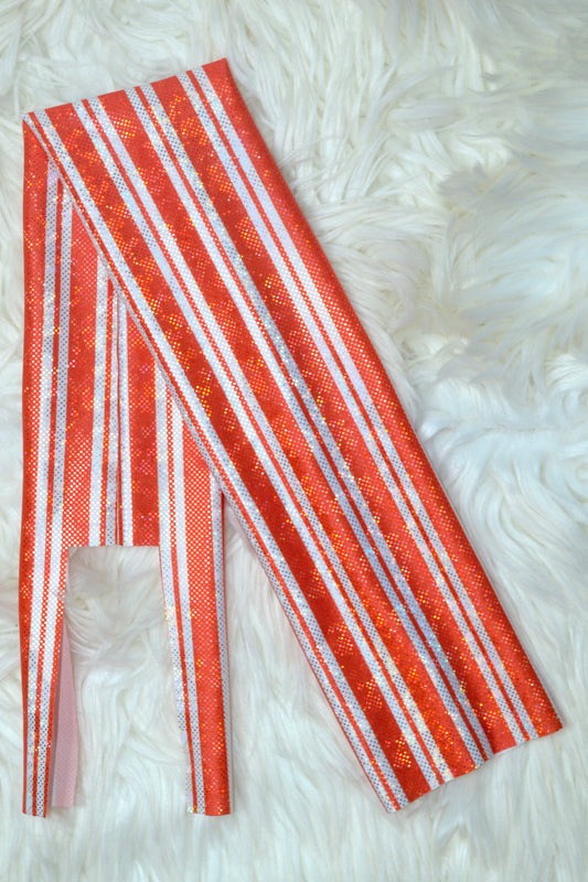 Red Candy Cane Tail Bag Holographic
