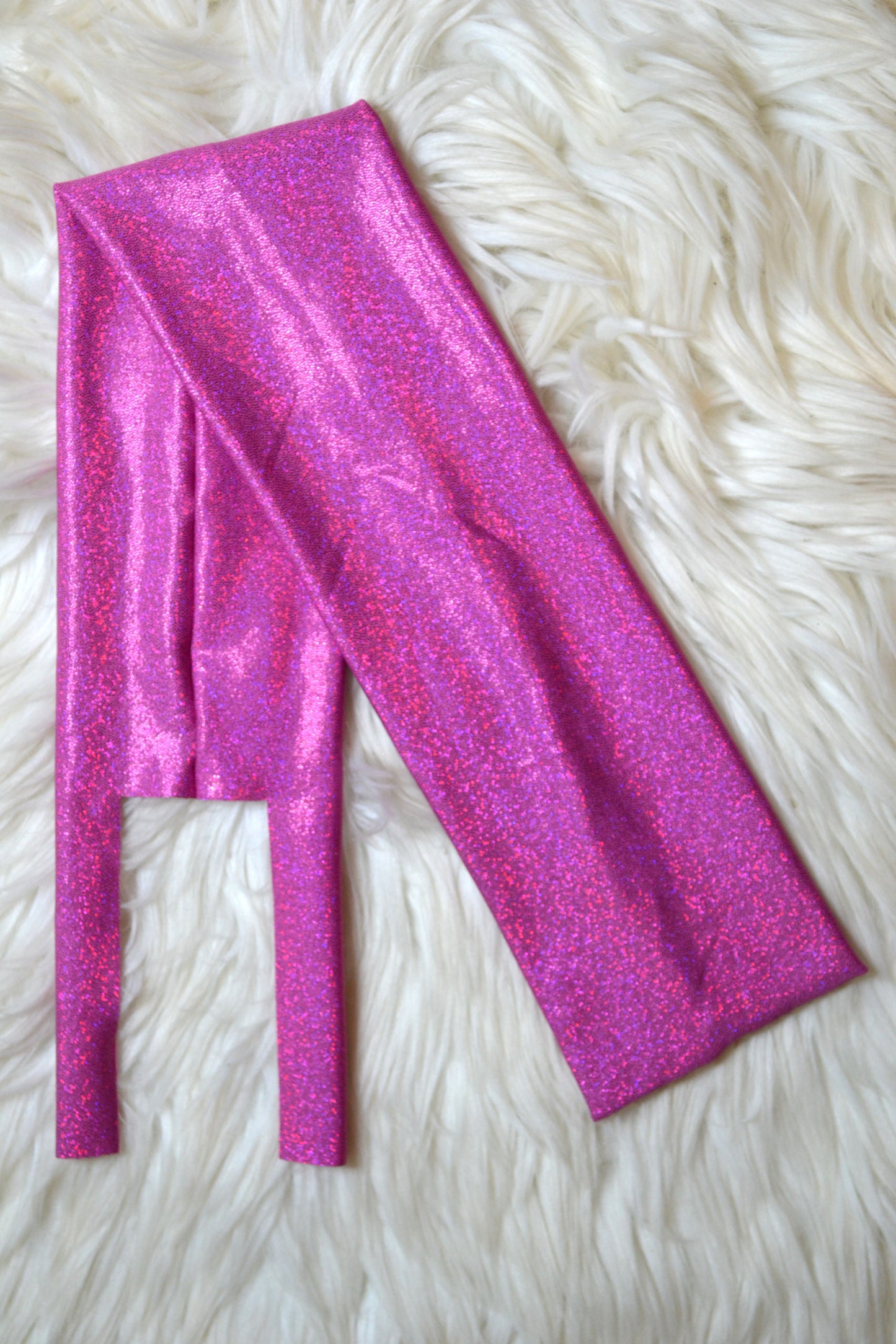 Bright Magenta Holographic Tail Bag