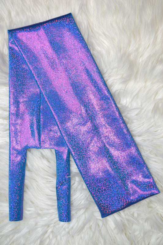 Teal Lilac Holographic Tail Bag