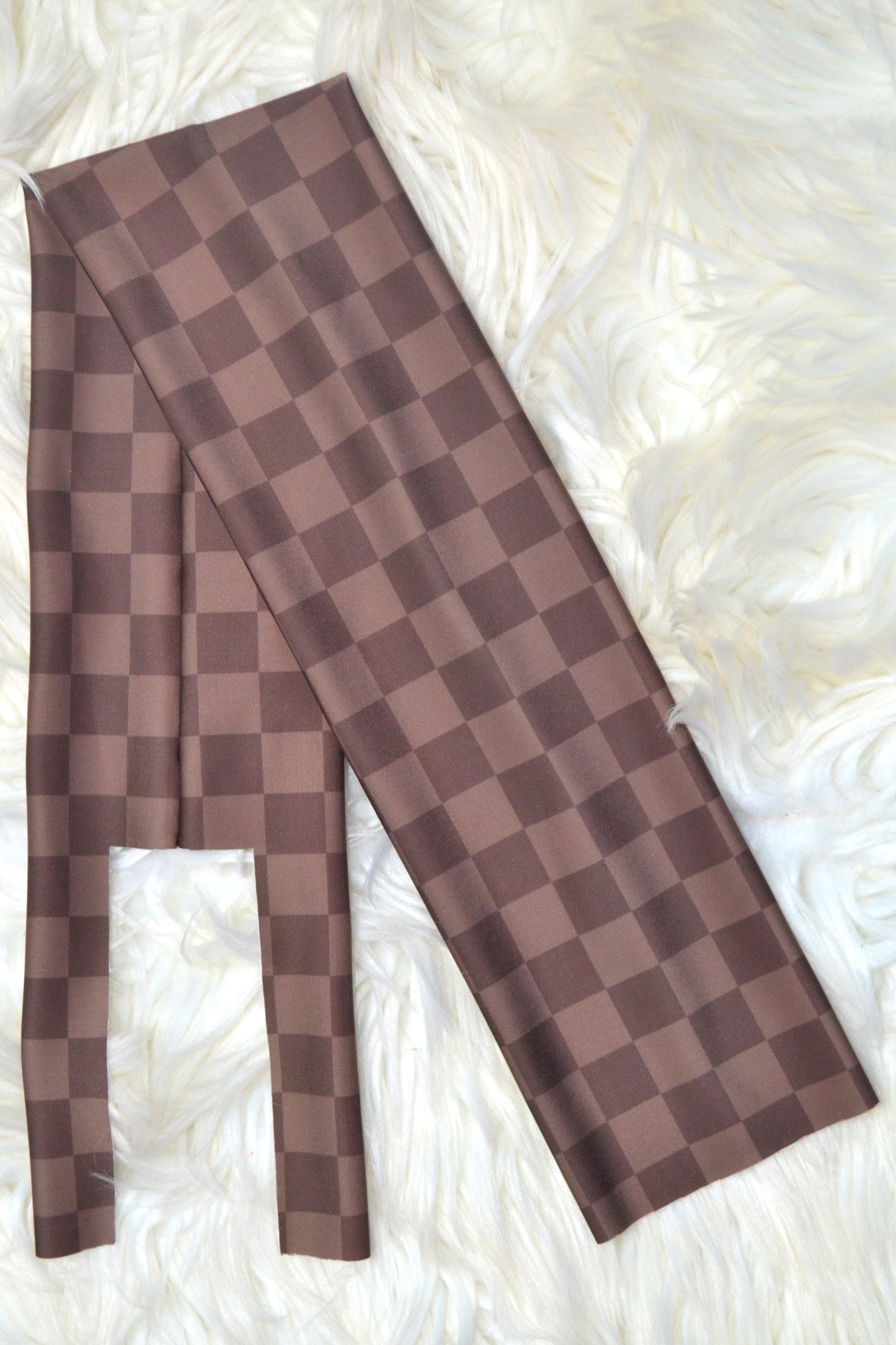 Brown Checker Tail Bag