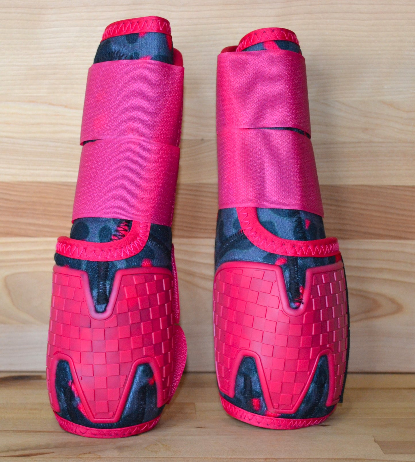 Black Pink Cheetah Splint Boots