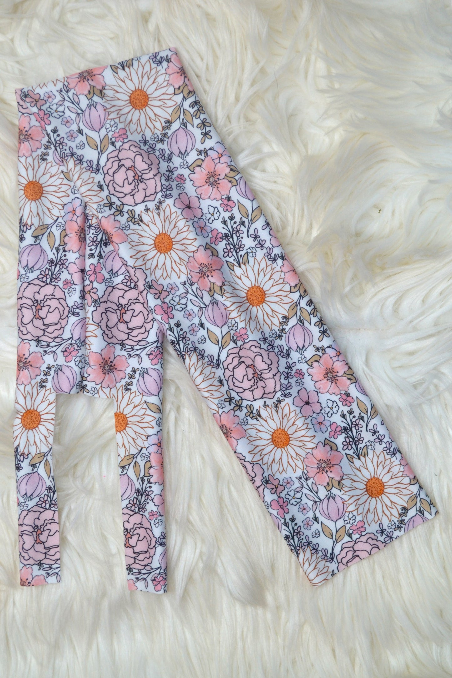 Pink Purple Flower Tail Bag