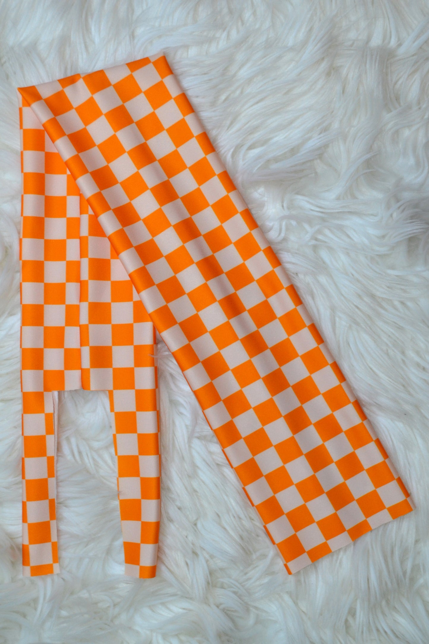 Orange Checkered Tail Bag