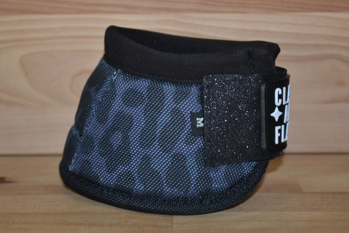 Black Cheetah with Black Sparkle Straps Bell Boots
