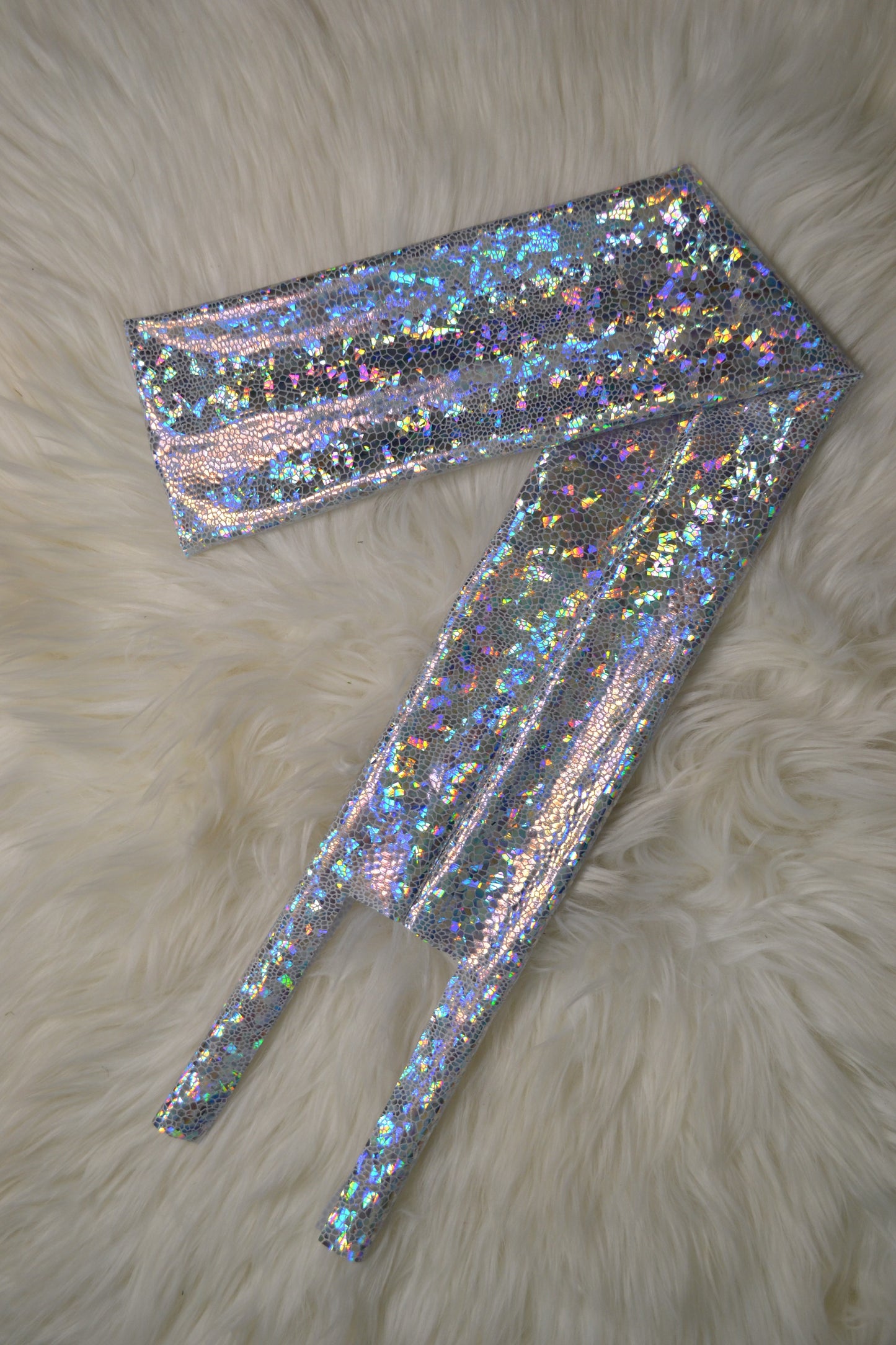 White Holographic Tail Bag