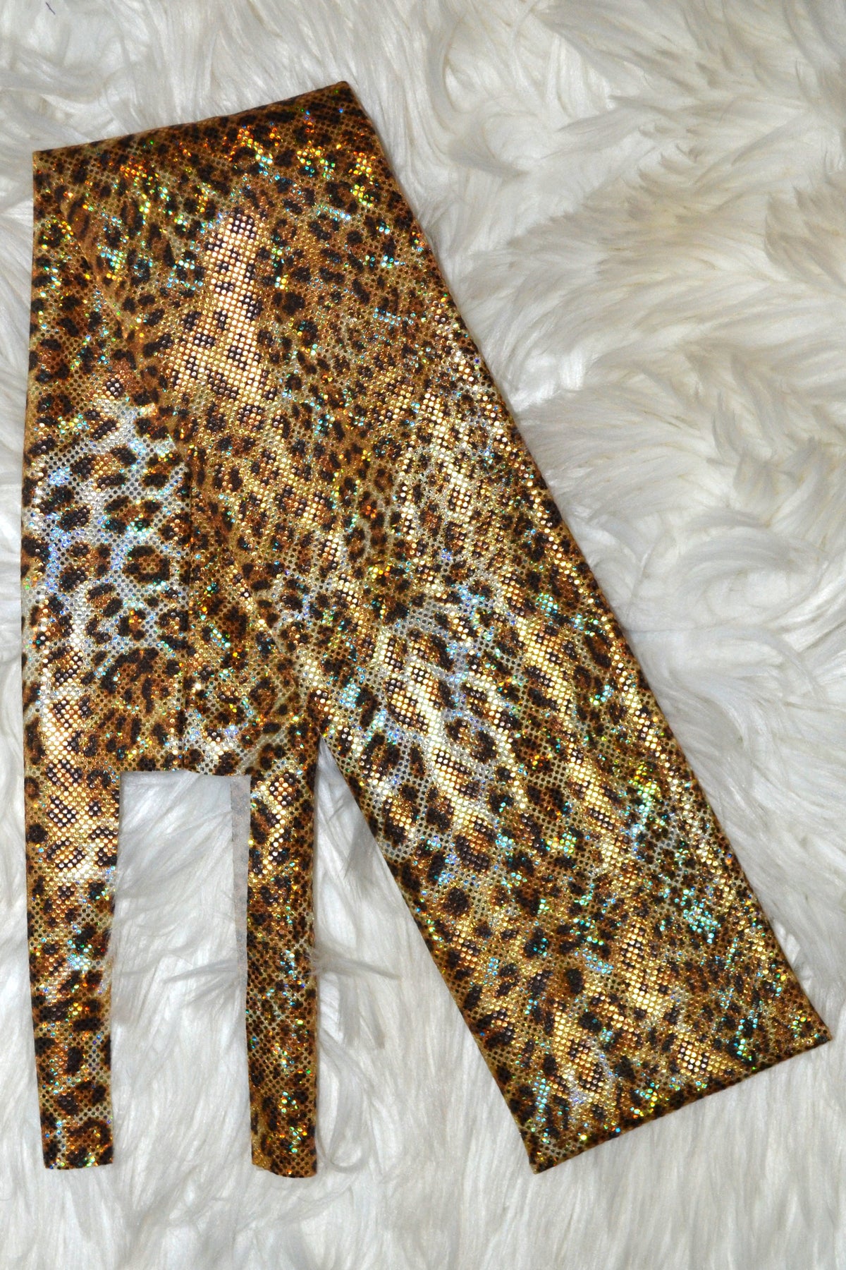 Brown Cheetah Tail Bag Holographic