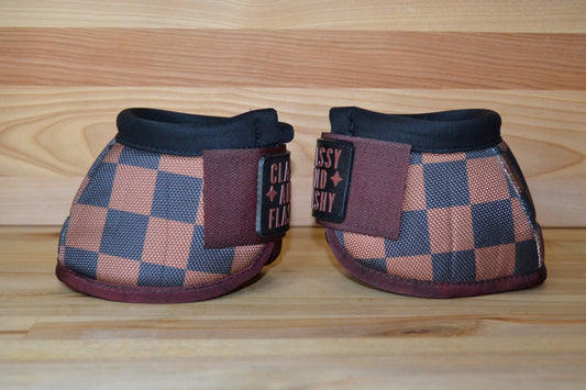 Brown Checker Bell Boots
