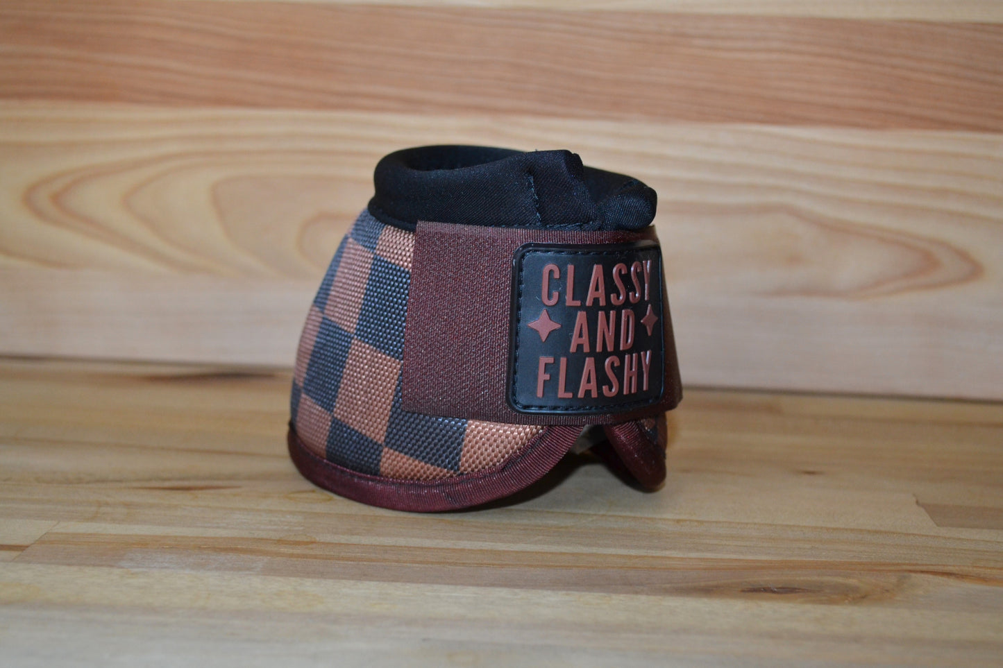 Brown Checker Bell Boots
