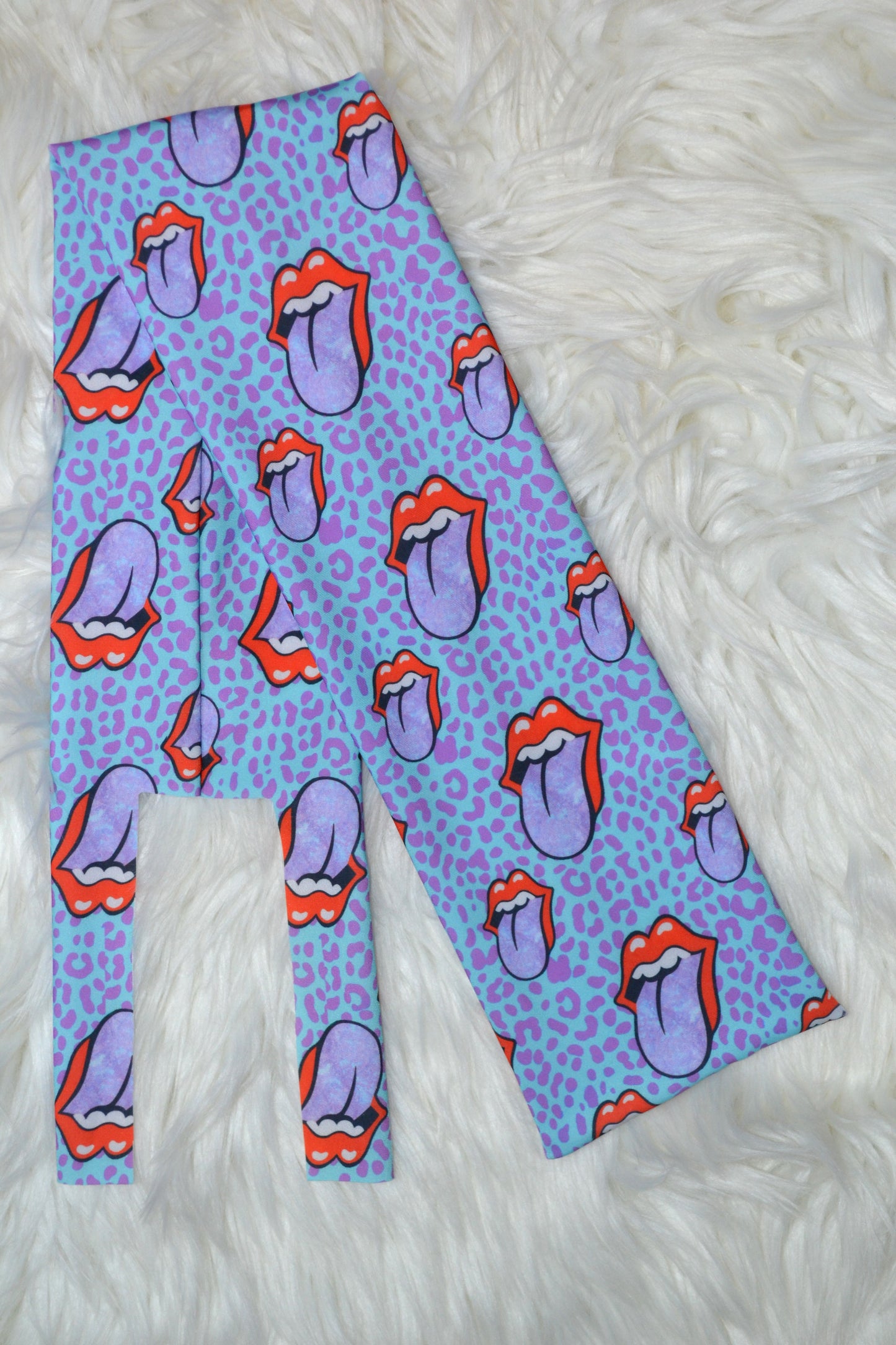 Blue Purple Leopard Tongues Tail Bag