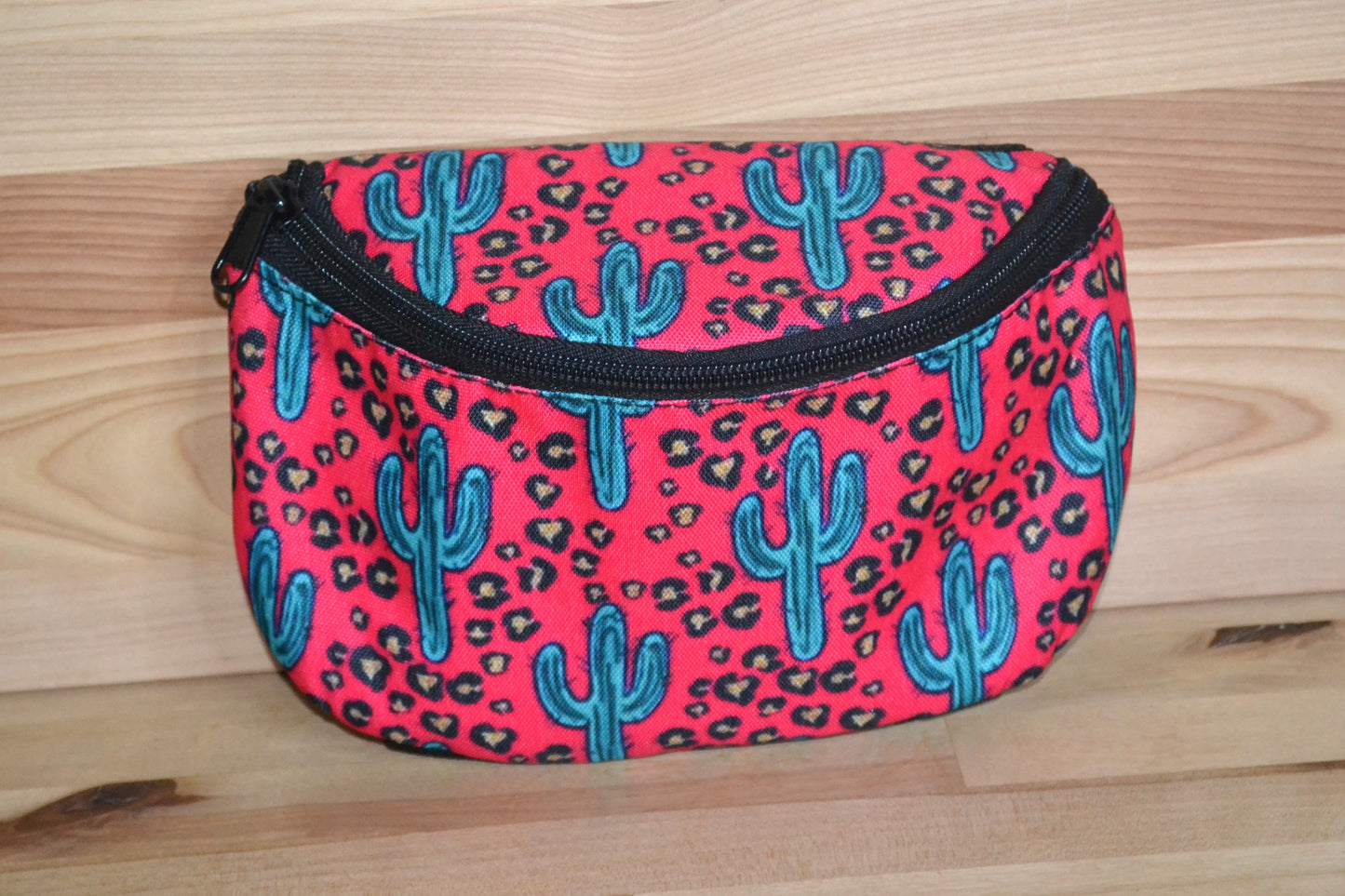 Pink Cactus Cheetah Saddle Bag