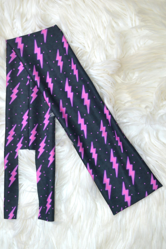 Black Cheetah Pink Lightning Bolts Tail Bag