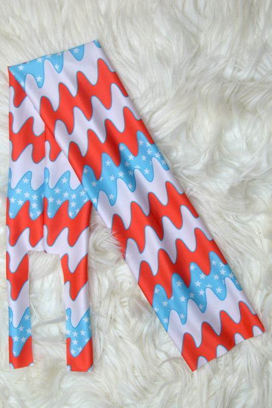 Red White Blue Swirl Tail Bag