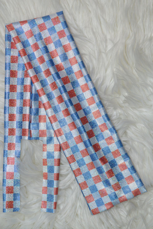 Red White & Blue Checker Tail Bag Holographic