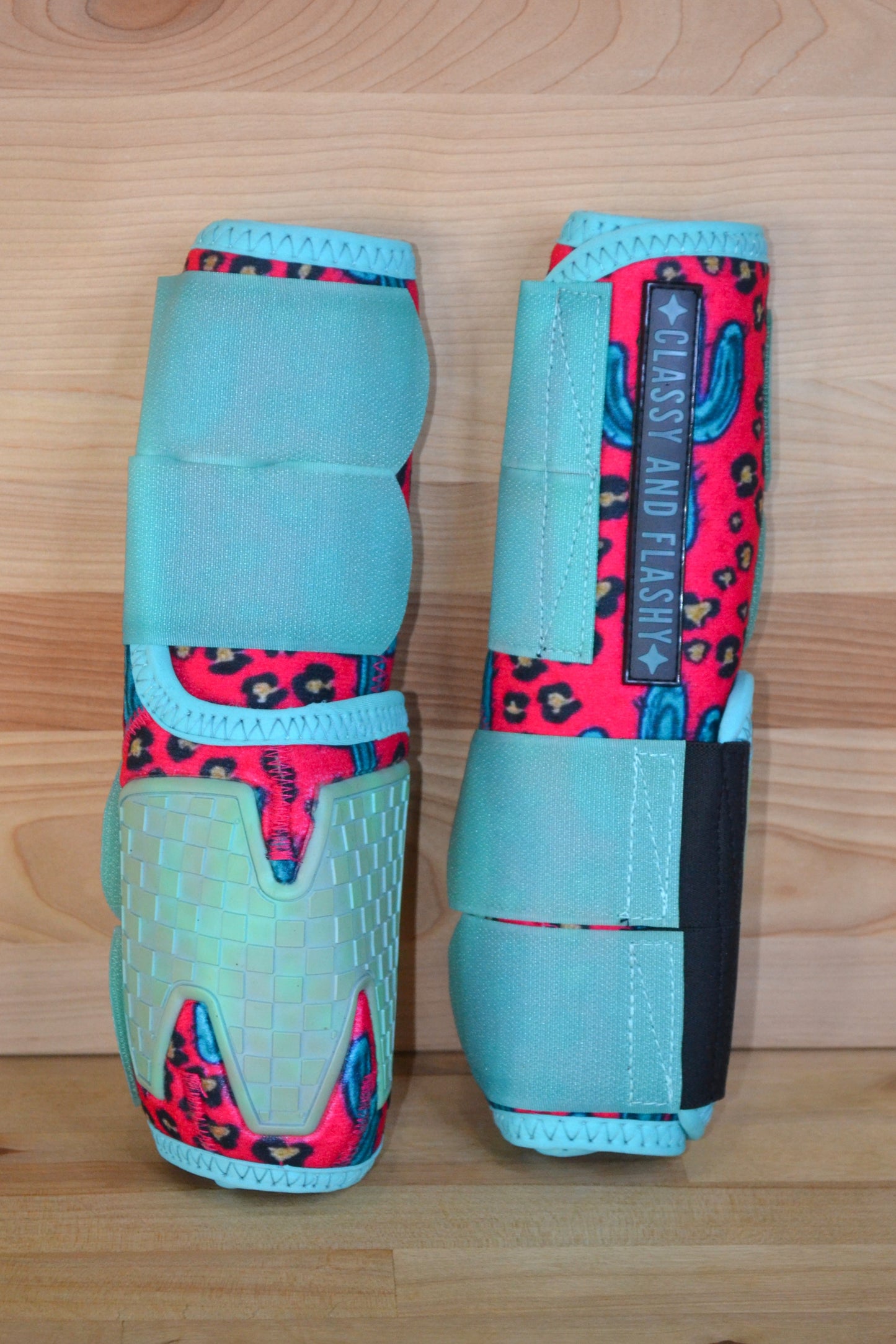 Pink Cactus Cheetah Splint Boots
