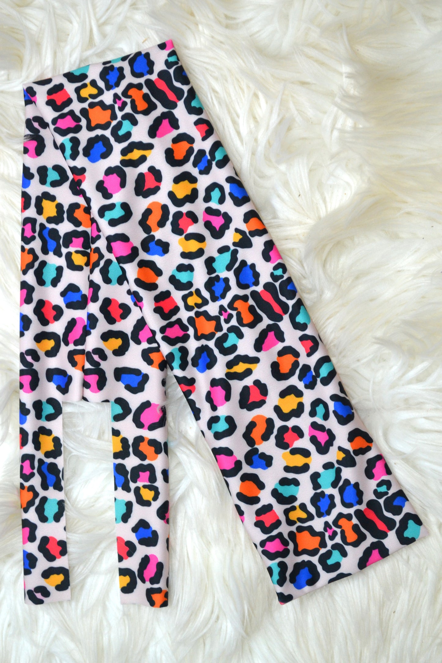 Neutral Colorful Cheetah Tail Bag